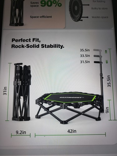 Foldable mini trampoline - 42",